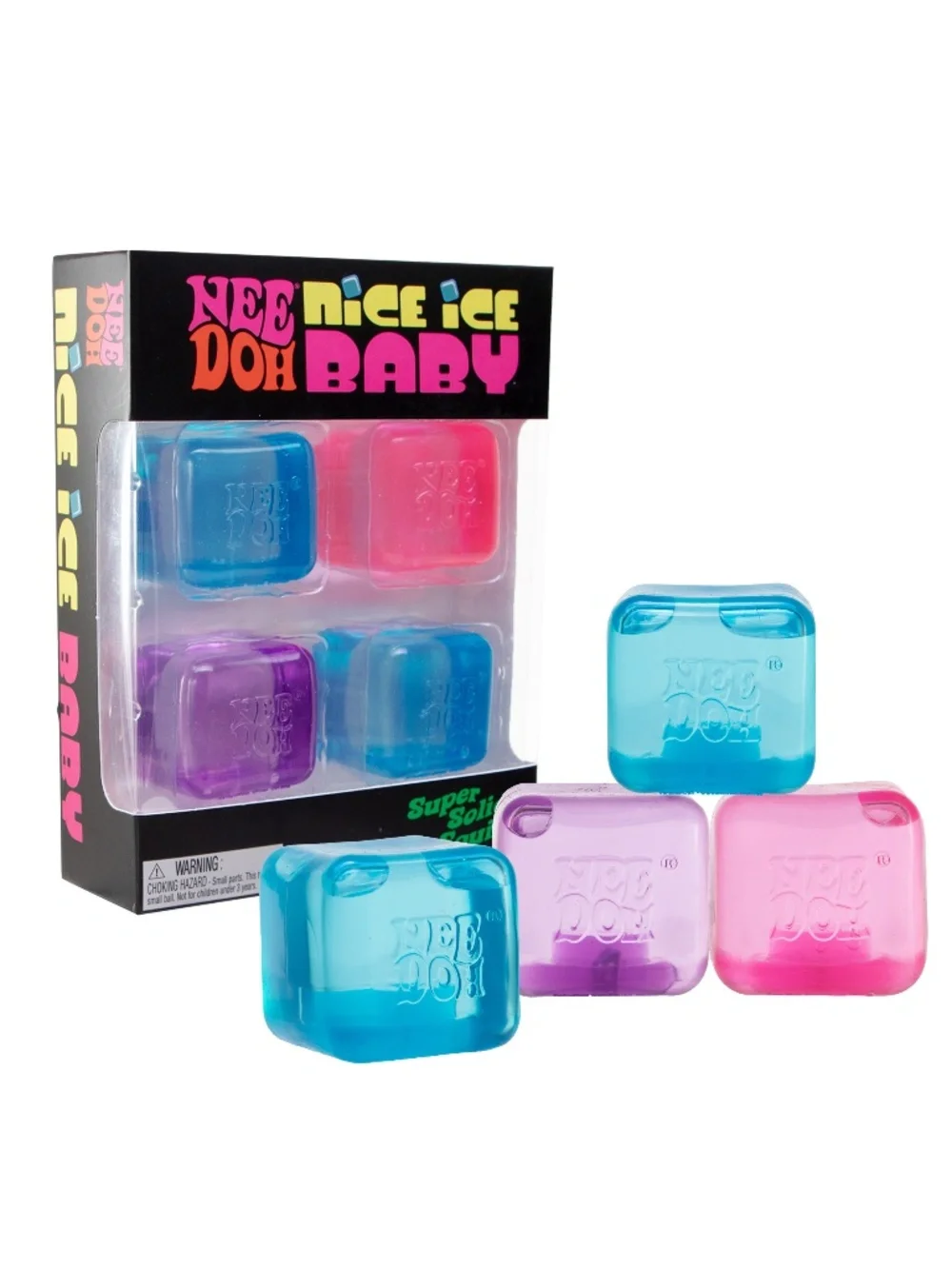 Schylling NeeDoh Nice Ice Baby 4 Pack Mini Sensory Squishy Fidget Toy Set